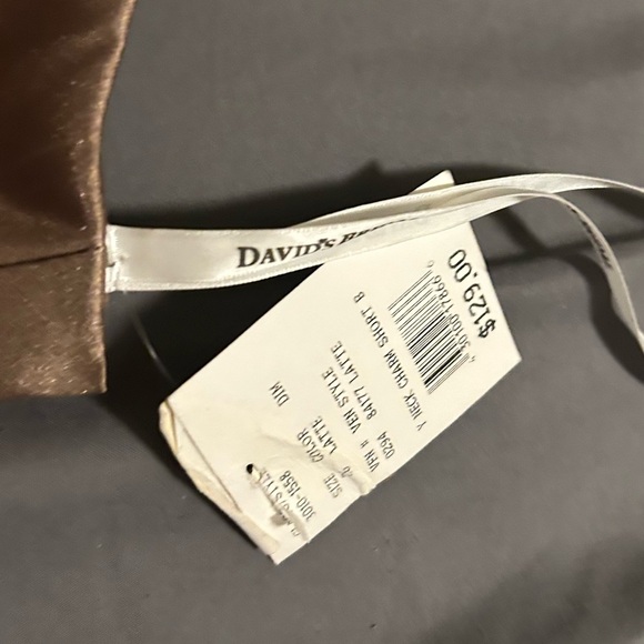 David’s Bridsal Plus Size Bridesmaid Elegant Satin Brown Dress NWT sz 26 - Picture 4 of 10